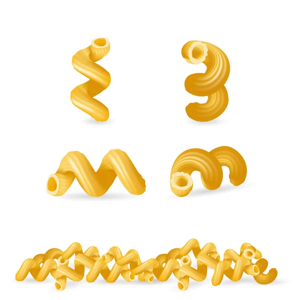 Pasta-Serpentin, realistische Vektorillustration — Stockvektor