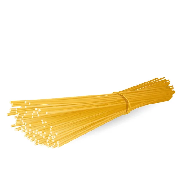 Espaguetis de pasta, ilustración vectorial realista — Vector de stock