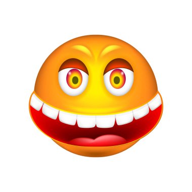 Smiley. 3D vektör çizim.