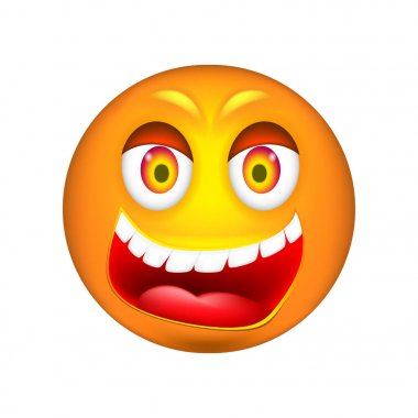 Smiley. 3D vektör çizim.