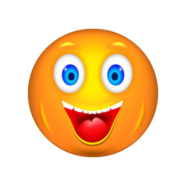Smiley. 3D vektör çizim.