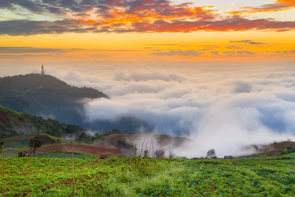 Vista paisagem de Phu Tab Berk colina — Fotografia de Stock