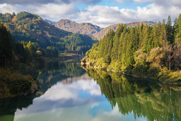 Tagokura Lake a Fukushima in Giappone — Foto Stock