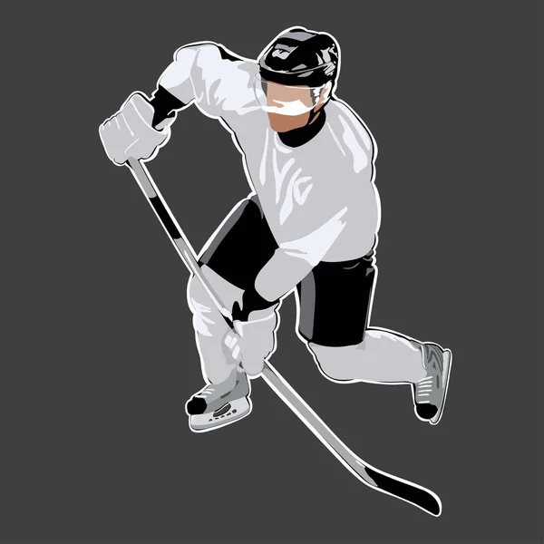 Ilustración de un jugador de hockey. Ilustraciones de stock libres de derechos