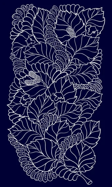 榛子的矩形花卉点缀 — 图库矢量图片