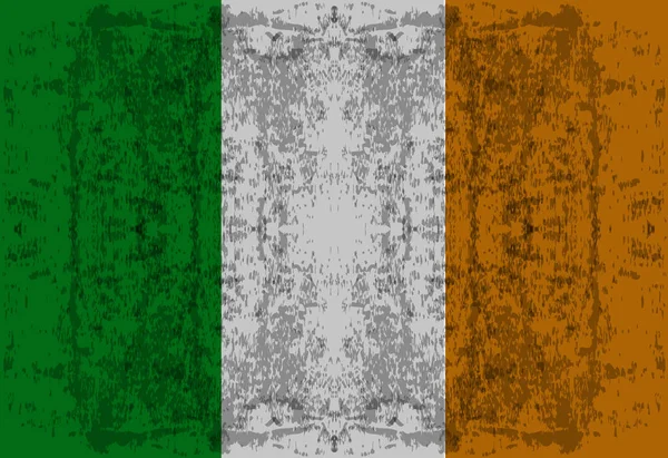 Print tri-color flag of Ireland — Stock Vector