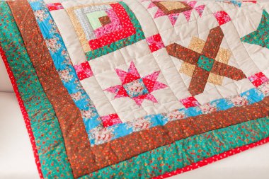Patchwork yorgan arka plan olarak bir parçası.