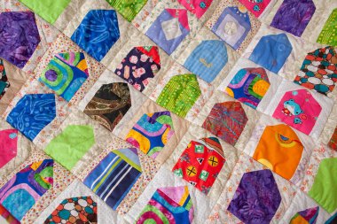Patchwork yorgan arka plan olarak bir parçası.
