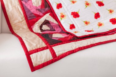 Patchwork yorgan arka plan olarak bir parçası.