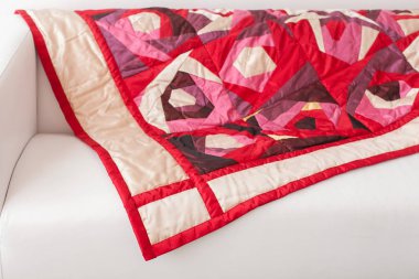 Patchwork yorgan arka plan olarak bir parçası.