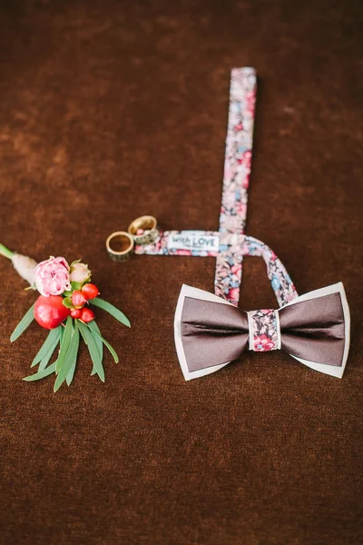 Bräutigam Accessoires für eine Hochzeit. — Stockfoto