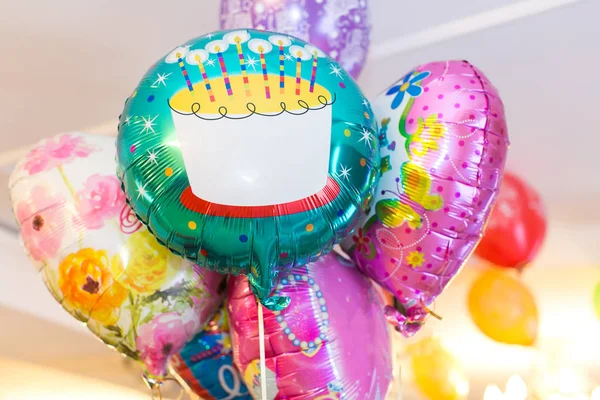Fiesta Decoración Concepto Sorpresa Hay Gran Ramo Baloones Colores Soplados —  Fotos de Stock