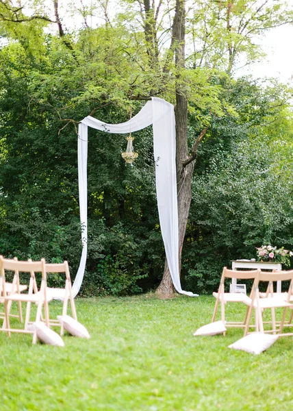 Wedding ceremony, eco-decor, engagement concept, wedding arch.