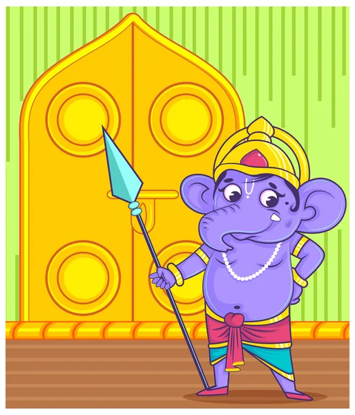 Illustration des Lord-Ganpati-Hintergrunds für ganesh chaturthi — Stockvektor