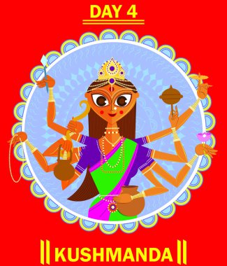 Tanrıça gösterim amacıyla Navaratri ve durga pooja (mutlu Dussehra)