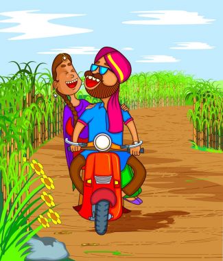 lohri punjabi festivaller için çizimi