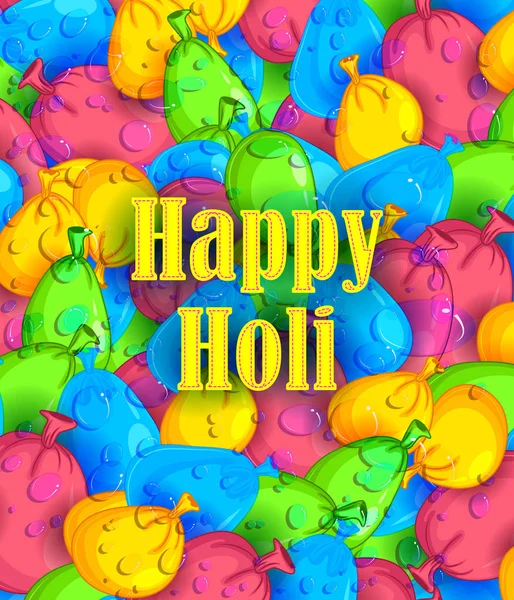 Illustratie Voor Indiase Gelukkige Holi Festival — Stockvector