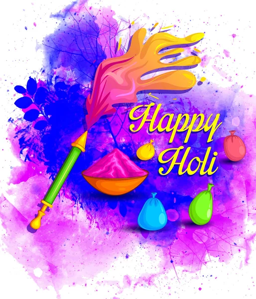 Illustratie Voor Indiase Gelukkige Holi Festival — Stockvector