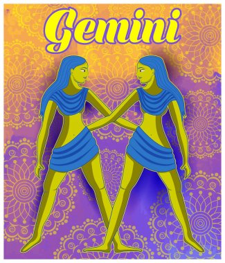 Astroloji burç İkizler çizimi