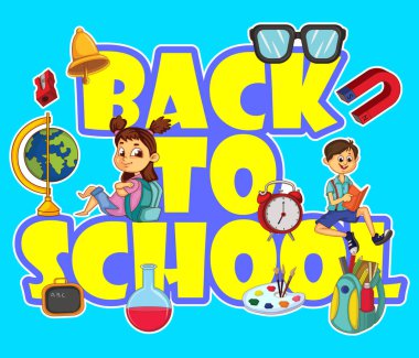 Başlık sayfası veya arka plan için Back okul vektör