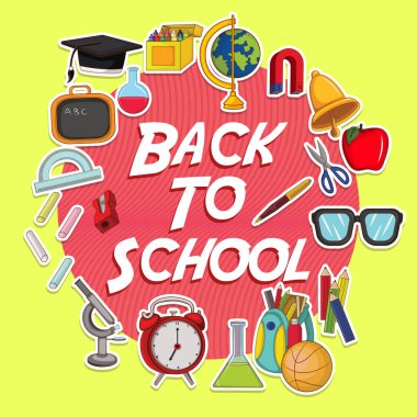 Başlık sayfası veya arka plan için Back okul vektör