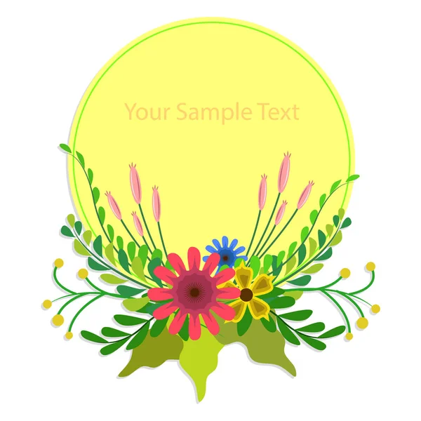 Flor Del Vector Para Usted Texto Tarjeta Fondo Bandera — Vector de stock