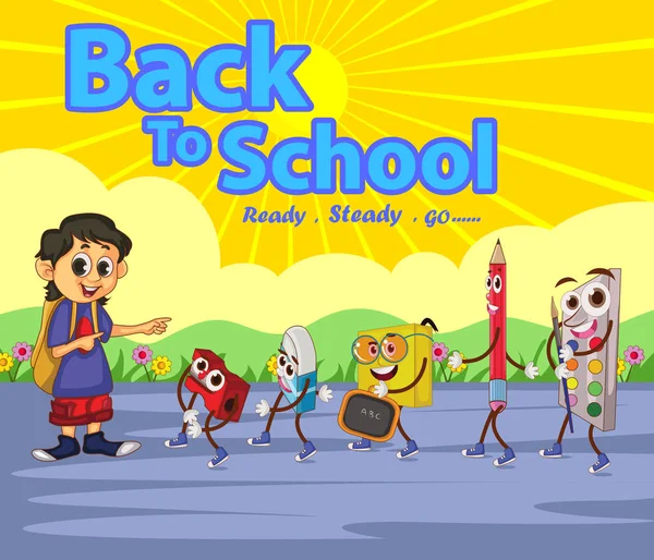 Başlık sayfası veya arka plan için Back okul vektör