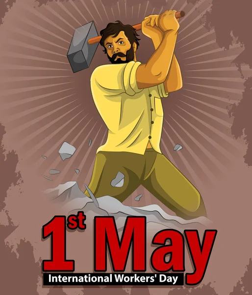 1 Mayıs Uluslararası İşçi Bayramı için illüstrasyon