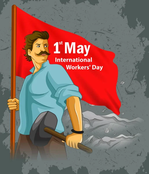 Иллюстрация Мая Международный День Труда — стоковый вектор