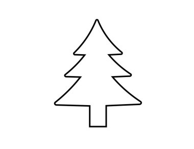 köknar ağacı. vektör simgesi.