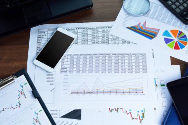 Mali yazdırılan kağıt çizelgeleri, grafikler ve diyagramlar