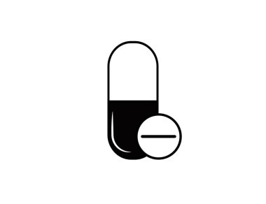 antibiyotik simgesi, hap simgesi. Tıp ve sağlık