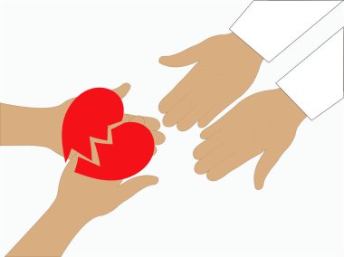 Kalp elinde. Doktor. Sağlık ve tıp