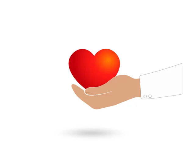 Corazón en las manos. ¿Doctor? Salud y Medicina — Vector de stock