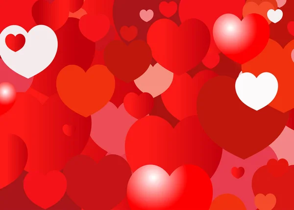 心明るいカード。バレンタインの日。心の背景。愛とロマンチックな — ストックベクタ