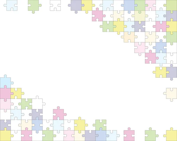 Vektor abstrakten bunten Hintergrund aus weißen Puzzleteilen und Platz für Ihren Inhalt. — Stockvektor