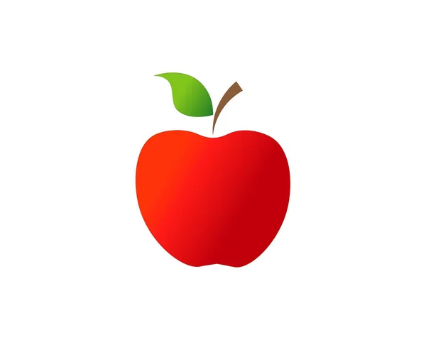Reife, saftige, rote Apfelsymbole. — Stockvektor