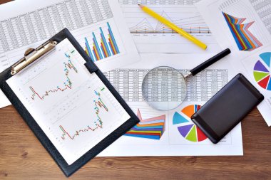 Mali yazdırılan kağıt çizelgeleri, grafikler ve diyagramlar. Bilim ve teknoloji. 