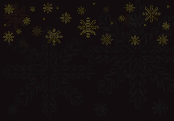 Zimní Pozadí Padající Sněhové Vločky Černém Pozadí Vánoce Nový Rok — Stockový vektor