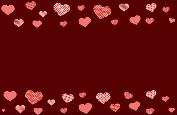 Handmade Hearts Bard Background Romance Love — Stock Vector