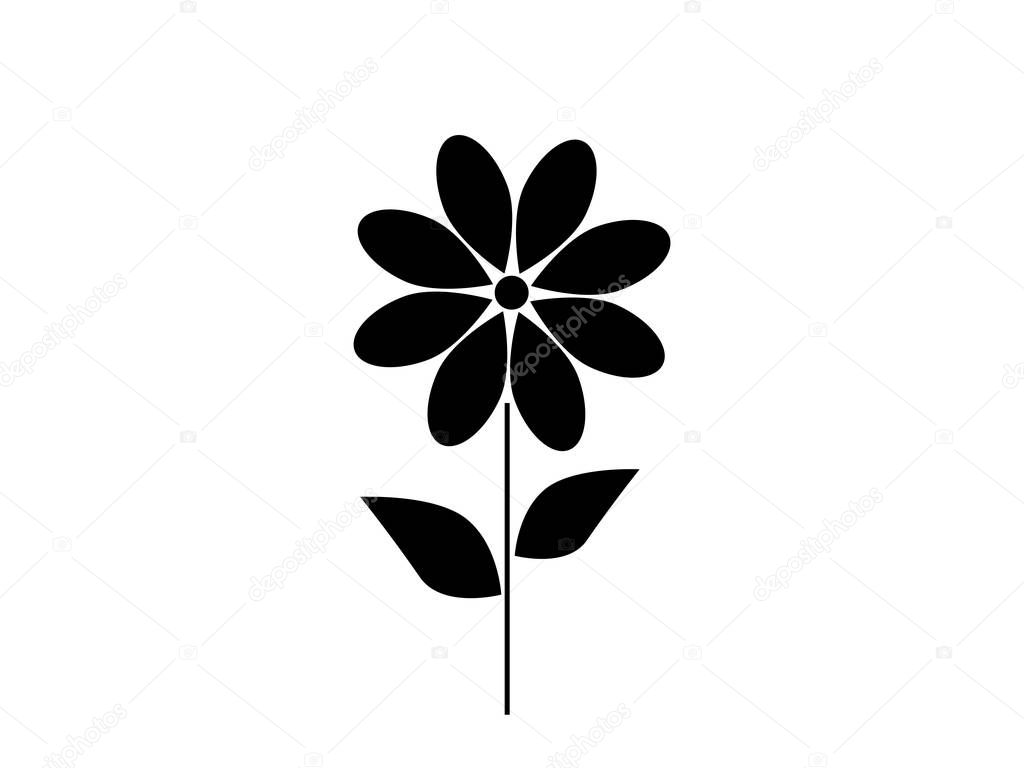 Design icons vector illustration of a flower (chamomile).
