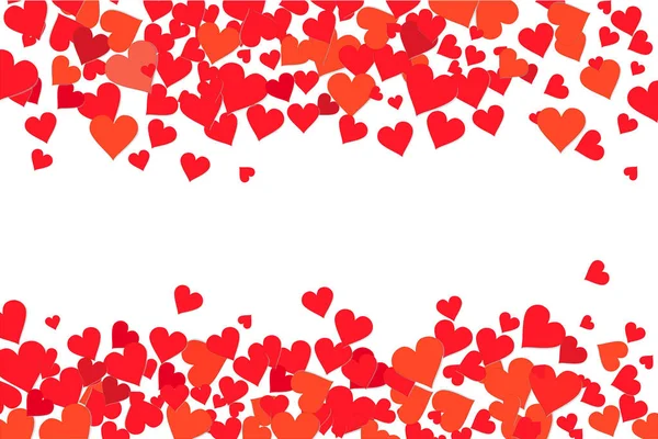 赤の背景に心の背景が大好きです ロマンチックなグリーティング カード バナー のデザイン イラスト ロマンス 結婚式 — ストックベクタ