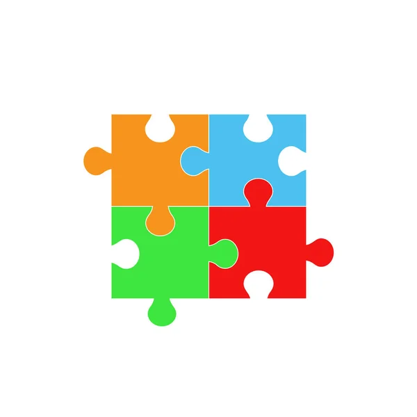 Jigsaw Símbolo Ícone Vetor Ilustração Design Gráfico — Vetor de Stock