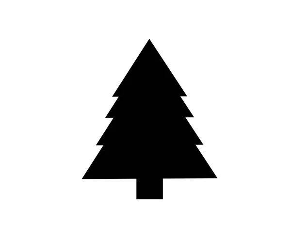 Ikona Drzewa Leśnego Nowy Rok Parki Lasy Znak Drogowy Ilustracja — Wektor stockowy