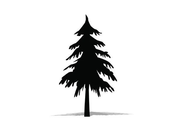 Ícone Árvore Floresta Natal Ano Novo Parques Florestas Sinal Estrada — Vetor de Stock