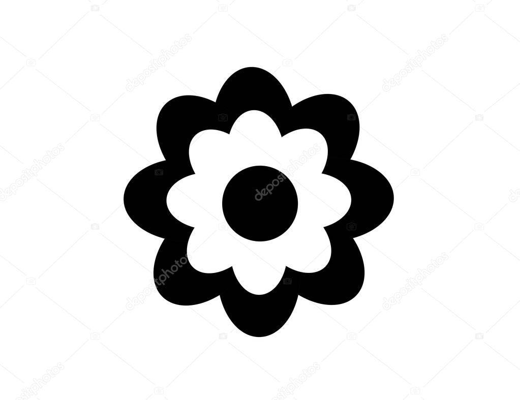 Design icons vector illustration of a flower (chamomile).