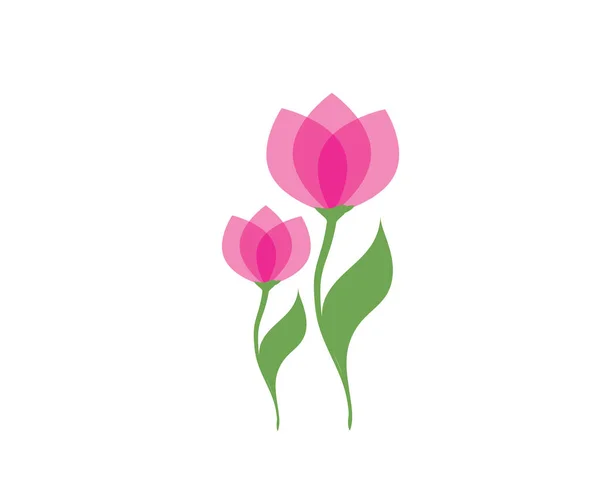 Icône Plate Sur Fond Blanc Fleurs Tulipes Mars Printemps Des — Image vectorielle