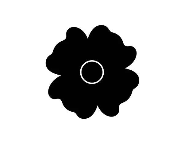 Icono Flor Amapola Manzanilla Aislado Sobre Fondo Blanco Imagen Vectorial — Archivo Imágenes Vectoriales