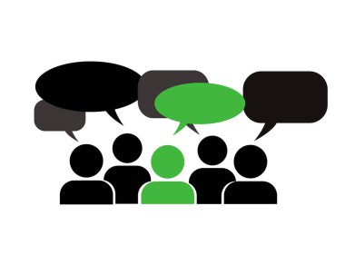 Çeşitli kişilerden oluşan bir takımın vektör tasarım simgeleri (grup, işadamları).