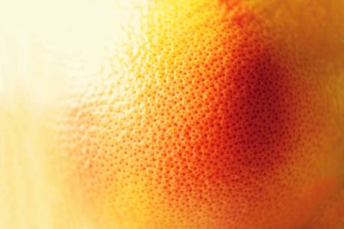 Doku taze parlak portakal kabuğu, portre, kopya alanı. Makro turuncu meyve. Narenciye meyve arka plan